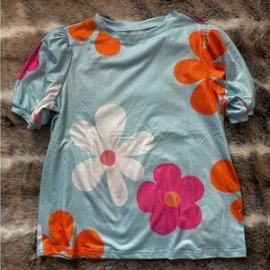 NWOT Women’s Floral Shirt - Blue, Orange, Pink Size Small